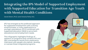 Integrating the IPS Model of Supported Employment with Supported Education for Transition Age Youth with Mental Health Conditions Cover